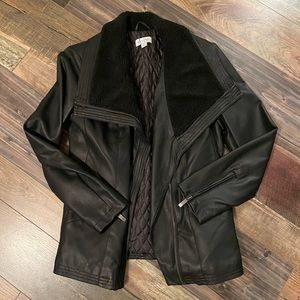 D & CO Leather black jacket like new